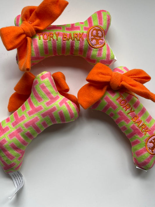 Tory Bark Pink and Green Bone small