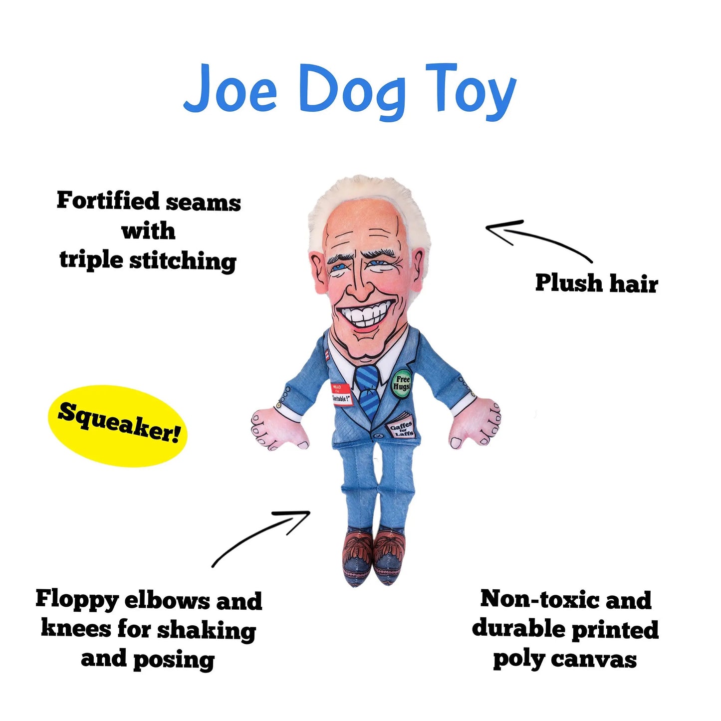 Political Parody Dog Toy - Joe Biden available large or small