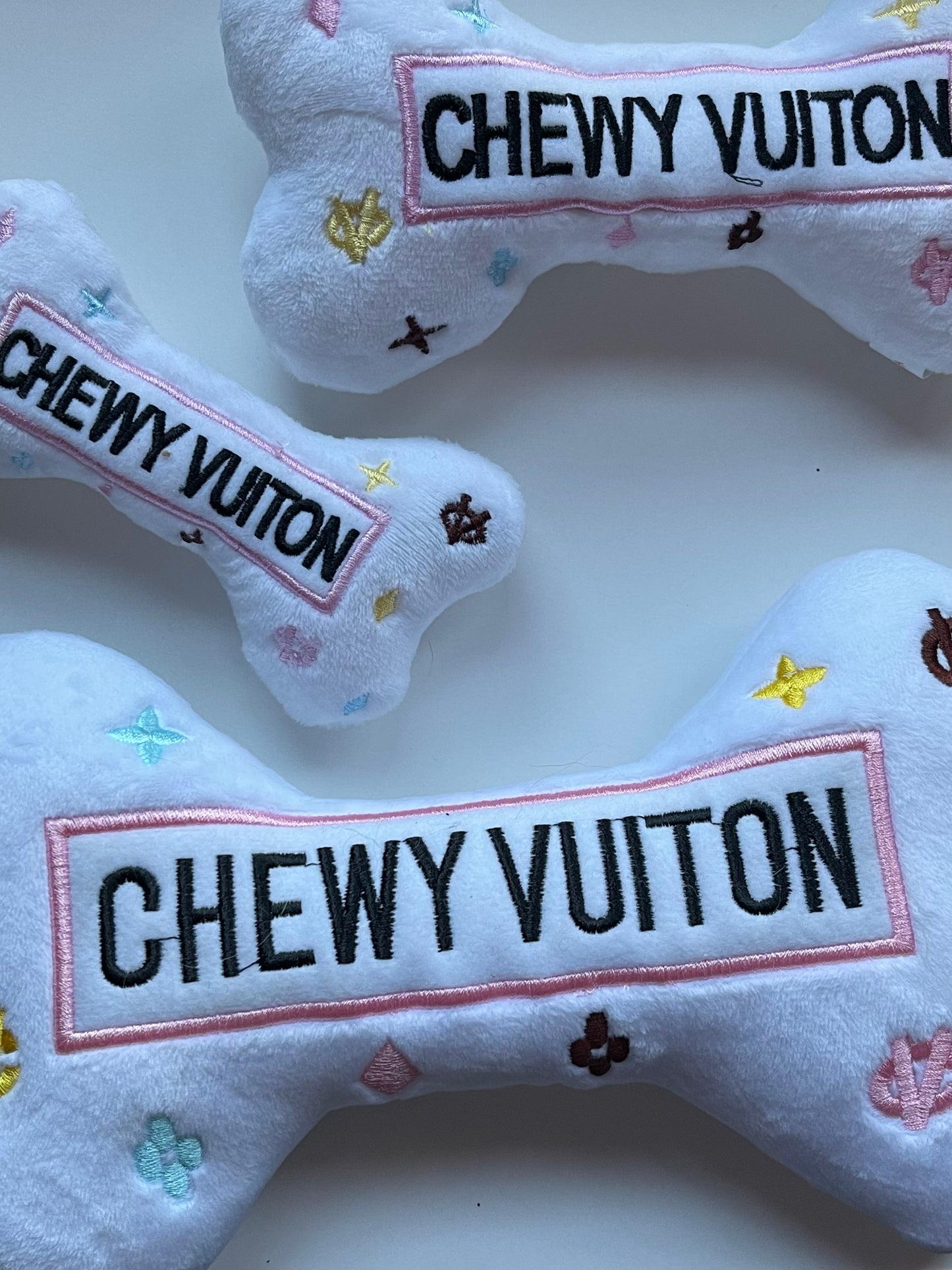 CHEWY VUITON Dog Bone Multi Color