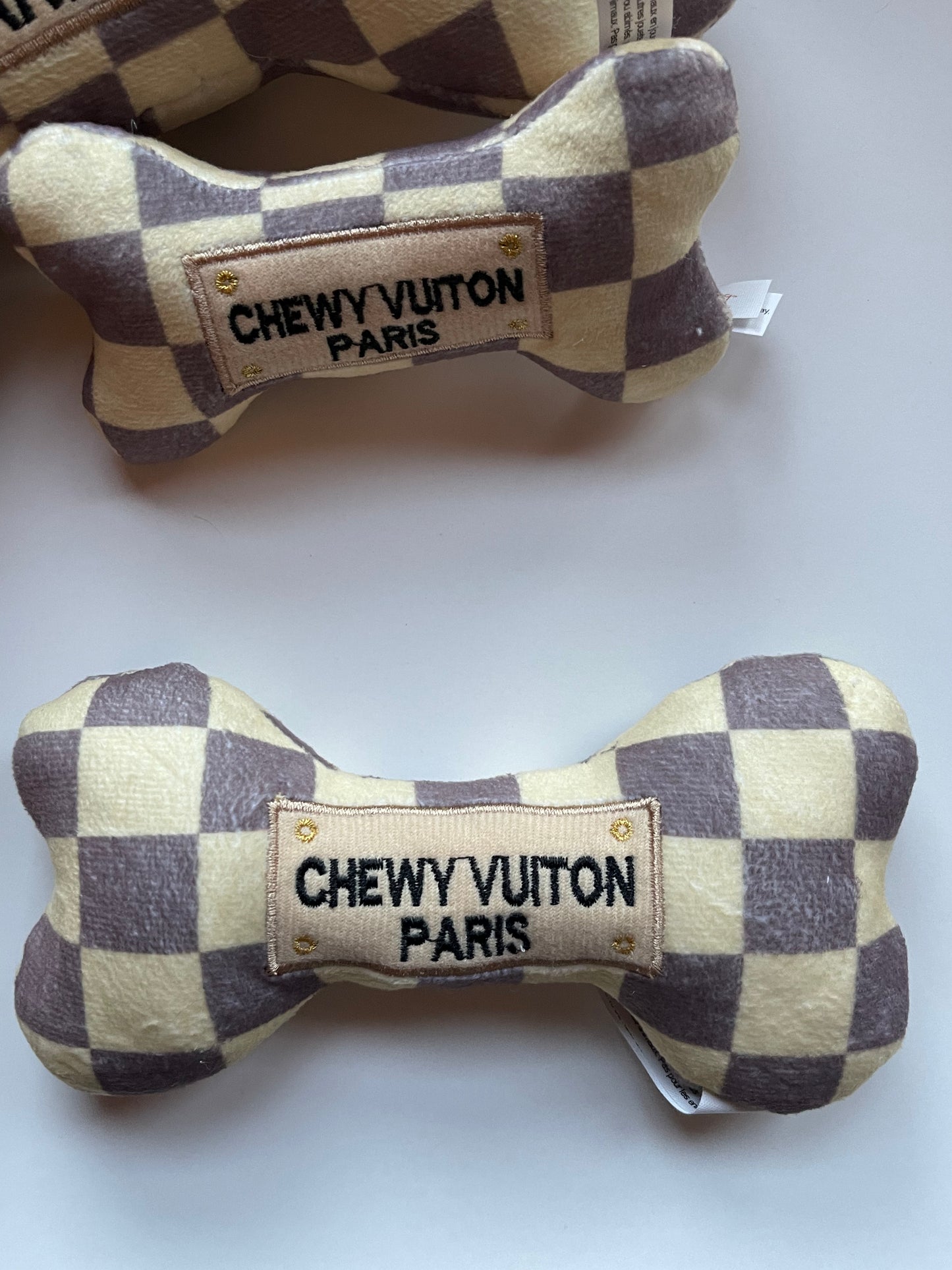 Chewy Vuiton Dog Bone Checkered