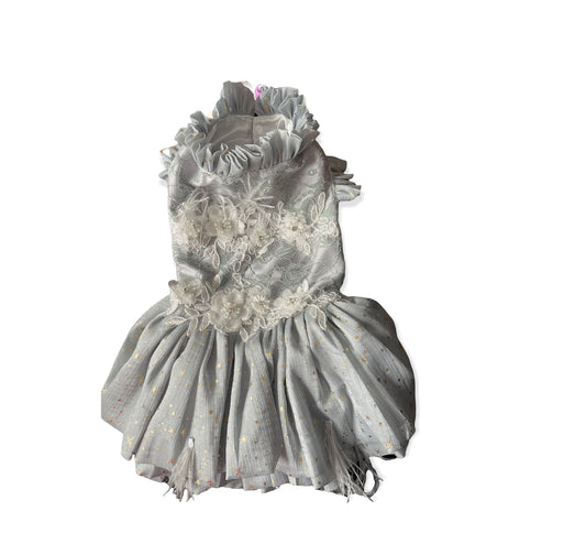 Gray Poof Dress